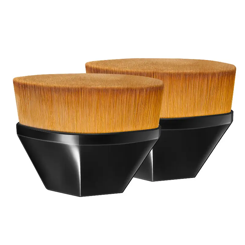 55 Magic Synthetic Hair Kabuki Makeup Brush Hexagon Flat Top Face Blush Liquid & Powder Foundation Single Cosmetic Brush