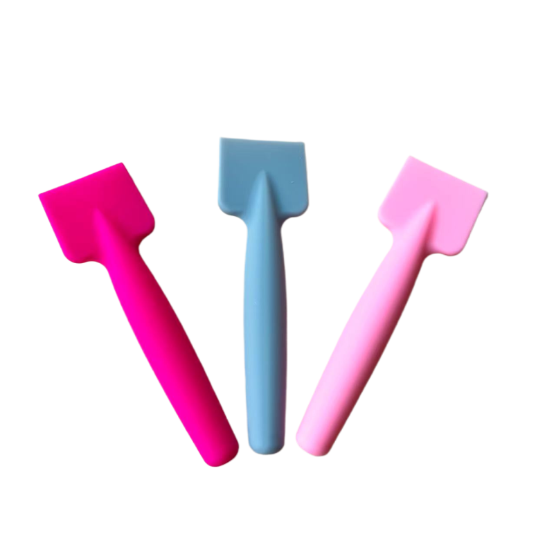 Custom Color Shovel-shaped 100% Food Grade Silicone Skin Care Facial Mask Applicator Soft Silicone Face Mask Brush Beauty Tool