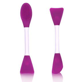 Adjustable Double-Ended Silicone Face Mask Brush Dual Cleaner Tool for Mud Mask Smearing Face Washing Face Mask Brush Cleansing