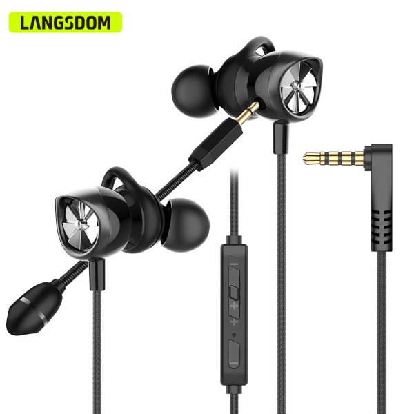 Wired Gaming Earphones Factory - Langsdom Dual