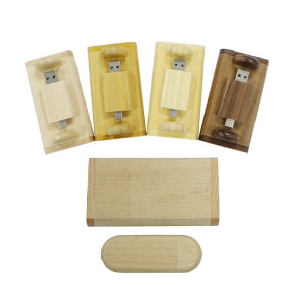 USB Flash Drive Manufacturer - OEM Wooden OTG Type C Drive