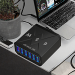 Fast Charger Manufacturer - 65W 6-Port QC3.0
