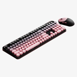 Wireless Keyboard Set Manufacturer - 2.4G Round Punk
