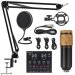 Sound Card Factory - V8 Podcast Karaoke Kit Condenser Microphone