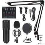 Sound Card Factory - V8 Podcast Karaoke Kit Condenser Microphone