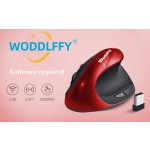 Wireless Mouse Manufacturer - Red Ergonomic Vertical Optical