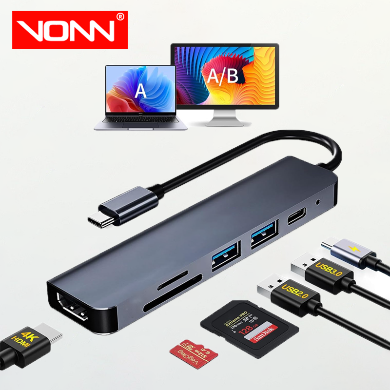 USB Hub Factory - Cross Border 6-Port USB C Hub