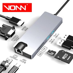 USB Hub Manufacturer - Hot Sale 8 in 1 Type-c