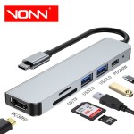 USB Hub Manufacturer - USB Type-c 6 in 1 Aluminum