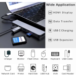 USB Hub Manufacturer - USB Type-c 6 in 1 Aluminum