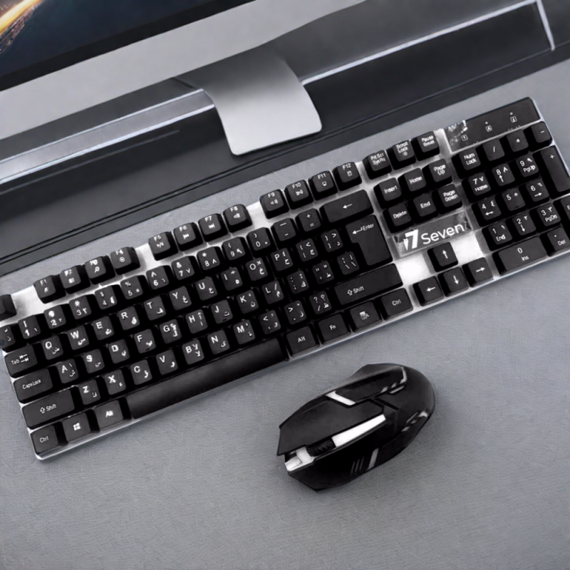 Keyboard Mouse Combo Factory - Arabic RGB Gaming Optical Combo Set