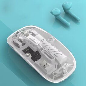 Wireless Mouse Factory - Mini Transparent RGB Dual Mode USB-C