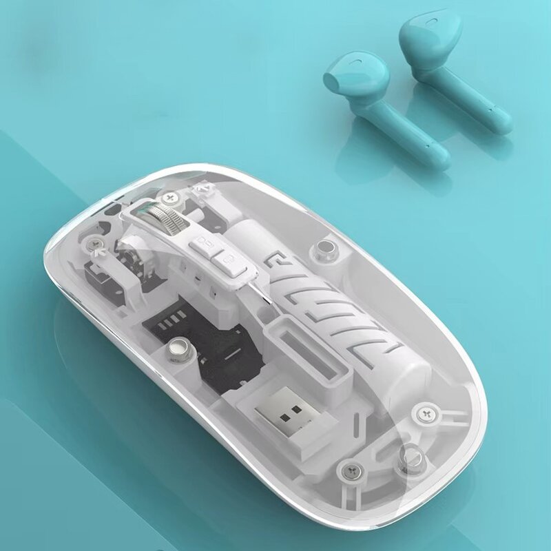 Wireless Mouse Factory - Mini Transparent RGB Dual Mode USB-C