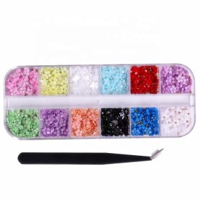 Candy Color 5 Petals Flower Nail Charm Ornament Accessories Kawaii Resin 3D Nail Charms Nail Acrylic Flowers Decoration
