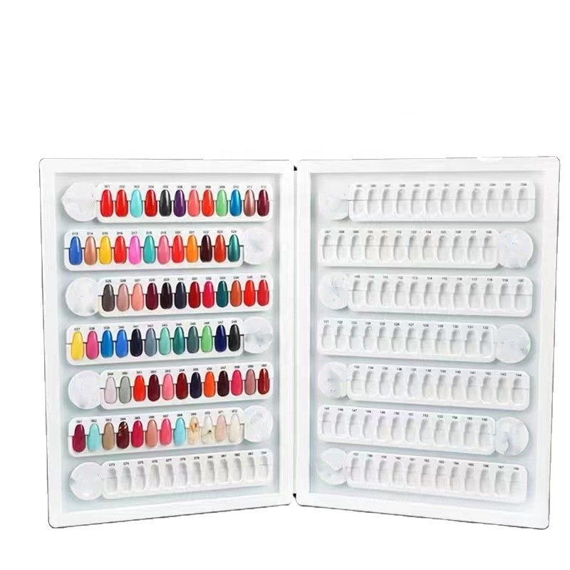 120/180/200 Colors Nail Polish Gel Color Book Board Acrylic Show Nail Color Chart Book Display Card