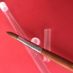 工厂价格丙烯酸指甲和凝胶指甲制作木柄100%柯林斯基头发指甲刷