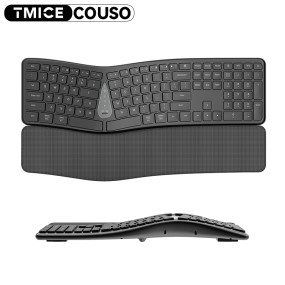 Wireless Keyboard Manufacturer - Ergonomic Split Cushioned Wrist Rest