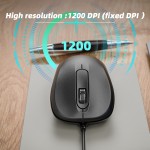 Wired Mouse Factory - USB Portable 3D Ergonomic 1200DPI Optical