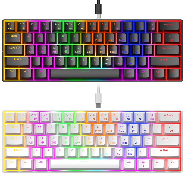 Mechanical Keyboard Factory - Blue Switch 60 Percent LED Rainbow