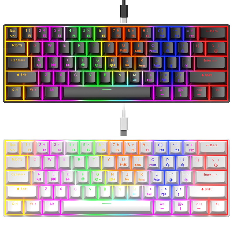 Mechanical Keyboard Factory - Blue Switch 60 Percent LED Rainbow