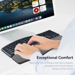 Wireless Keyboard Manufacturer - Ergonomic Split Cushioned Wrist Rest