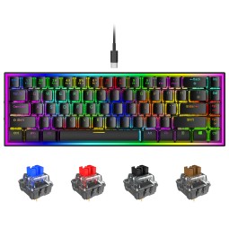 Mechanical Keyboard Manufacturer - 68 Keys Wired Ergonomic Hot Swap