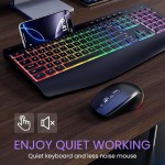 Wireless Keyboard Factory - RGB Rechargeable Ergonomic With Palm Rest