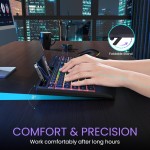 Wireless Keyboard Factory - RGB Rechargeable Ergonomic With Palm Rest