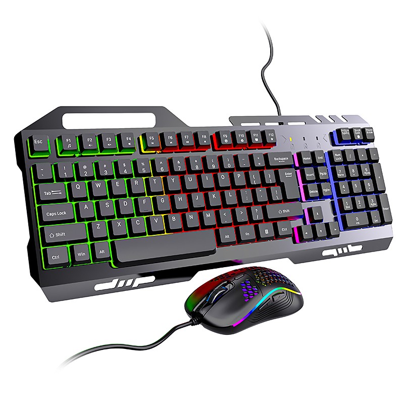 Keyboard Mouse Combo Factory - 104 Keys RGB Backlit Metal Panel