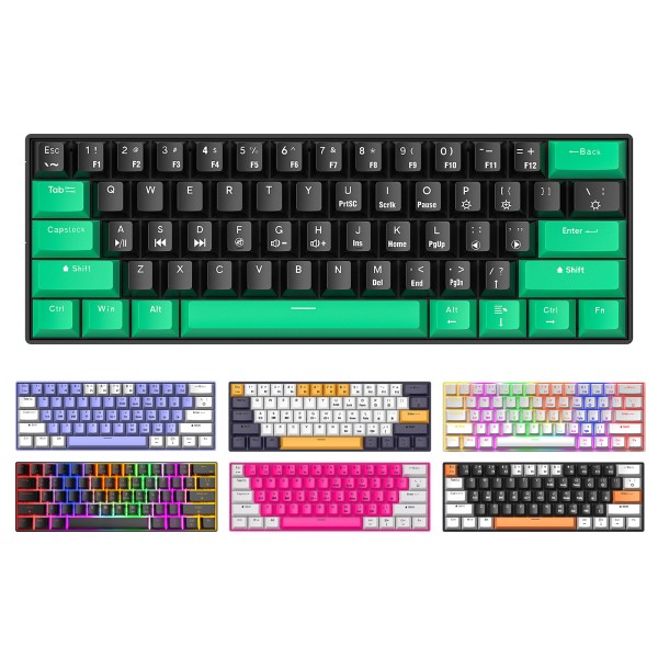 Mechanical Keyboard Factory - 61 Keys Wireless 60 Percent RGB