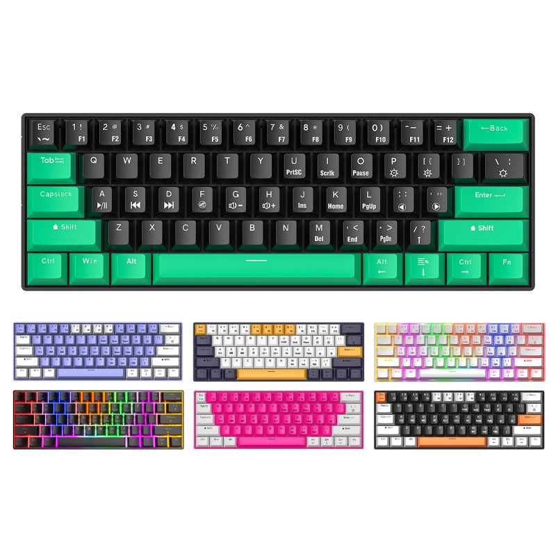 Mechanical Keyboard Factory - 61 Keys Wireless 60 Percent RGB