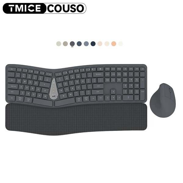 Keyboard Mouse Combo Factory - AMZ Hot Sale Rechargeable Ergo Split