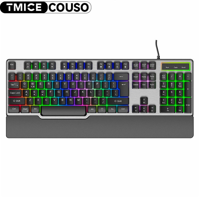 Gaming Keyboard Manufacturer - 104 Key Silent Mechanical Feel RGB