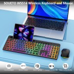 Keyboard Mouse Combo Factory - 114 Keys 2.4G Wireless RGB Silent