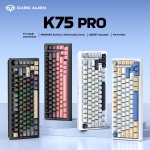 Mechanical Keyboard Factory - Dark F75PRO 98 Keys Three Mode Wired