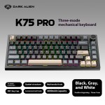 Mechanical Keyboard Factory - Dark F75PRO 98 Keys Three Mode Wired