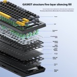 Mechanical Keyboard Factory - Dark F75PRO 98 Keys Three Mode Wired