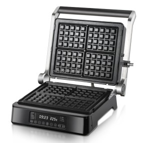 European British Standard Breakfast Machine Cross-Border Two-in-One Sandwich Waffle Smart Display Electric Detachable for