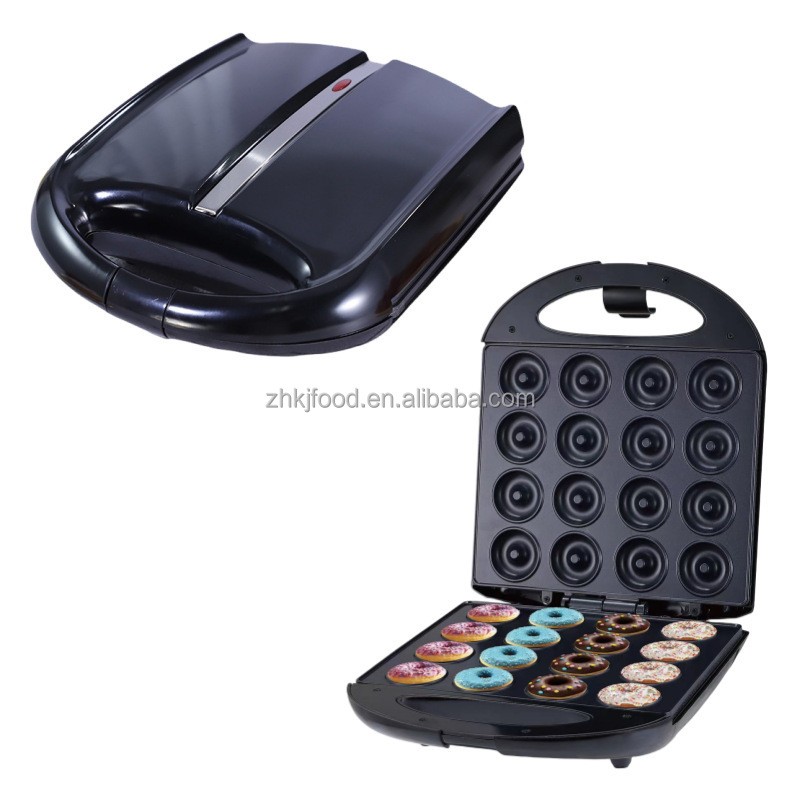 European-Standard 16-Hole Doughnut Breakfast Cake Pancake Machine Double-Door Heated Electric Griddle Large Household Hotels