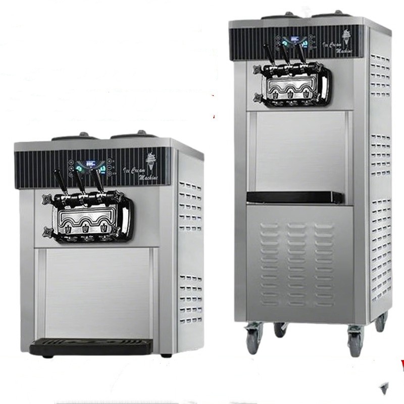 Commercial 20-28L/h Automatic Yogurt Soft Serve Ice Cream Machine Table Top 3 Flavors Electric Cheap for Sale