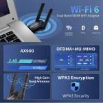 WiFi Adapter Supplier - 900Mbps 2-in-1 USB WiFi