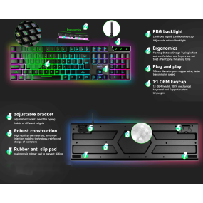 Gaming Keyboard Factory - Professional 104 Key LED Backlight