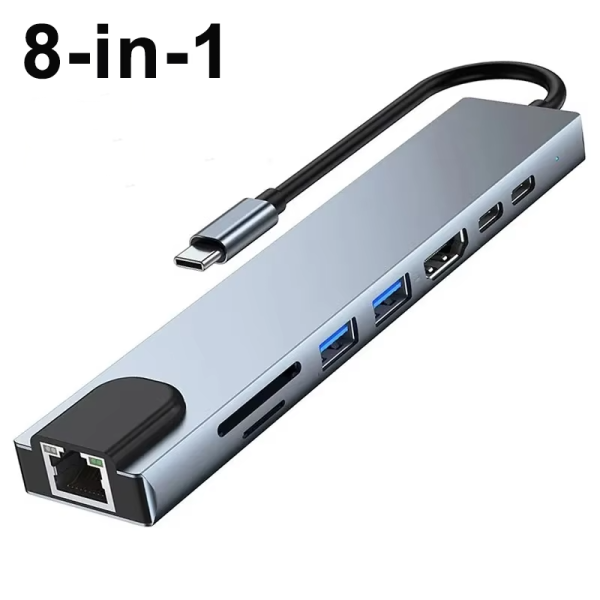 USB-C Hub Factory - 8-in-1 USB C Hub Adapter
