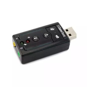 USB Sound Card Manufacturer - White 7.1 Channel Microphone