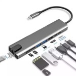 USB Hub Manufacturer - 8 in 1 Expander SD TF Card Reader