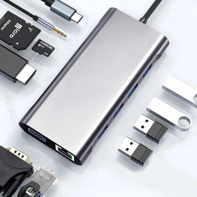 USB Hub Manufacturer - 11 in 1 USB 3.0 HDTV 4K