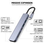 USB C Hub Factory - VIENON Aluminum 8 in 1 SD TF