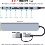 Type C Hub Manufacturer - High Quality 8 in 1 Double Headed