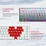 Gaming Keyboard Supplier - TK68 RGB Backlight ABS Keycaps