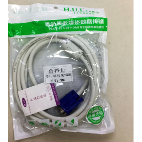VGA Cable Manufacturer - White 1.8m 5m 15 Pin Male to
